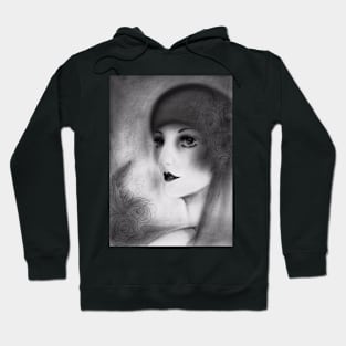 ART DECO FLAPPER SEPIA DRAWING Hoodie